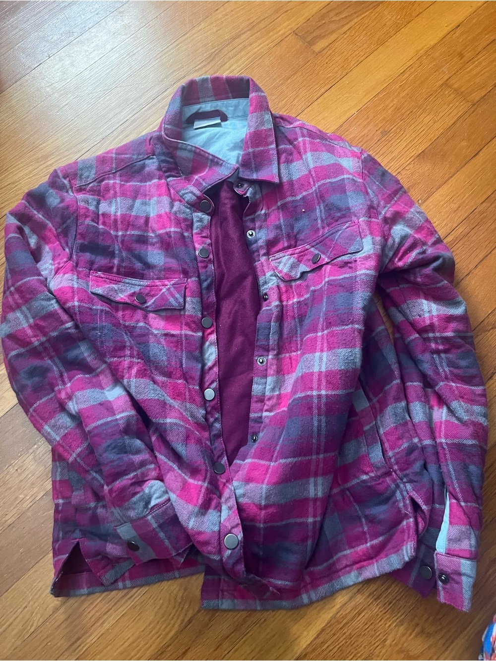 Columbia pink paid jacket size Large
